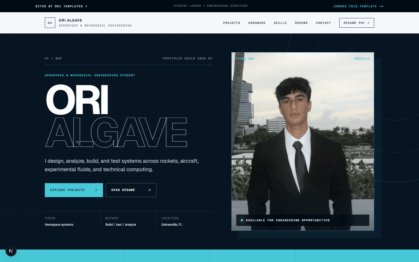 Preview of the Student Launch website direction